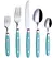 Rivet handle cutlery set with different colors