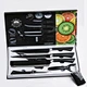 Knife Set, Professional Kitchen Knife Set 5 PCS, Super Sharp Knives Set for Kitchen, PP Ergonomic Handle & Anti Rust BO Oxide Layer Blade, Dishwasher Safe