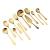 1010 flatware set gold 11pc serving cutlery set for daily use