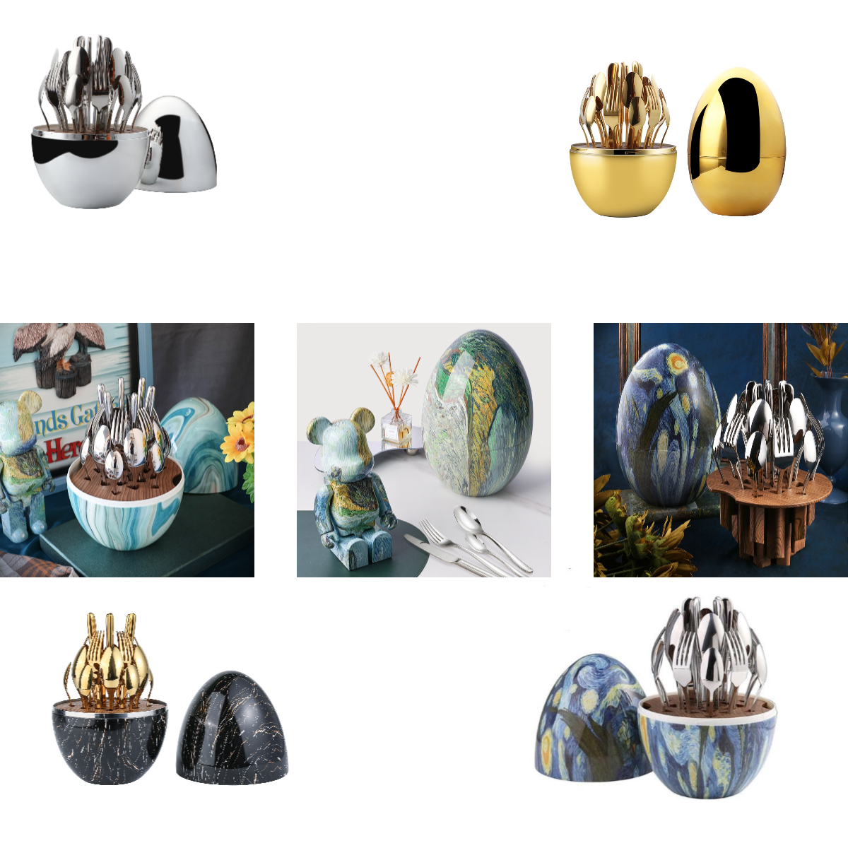 New egg cutlery set