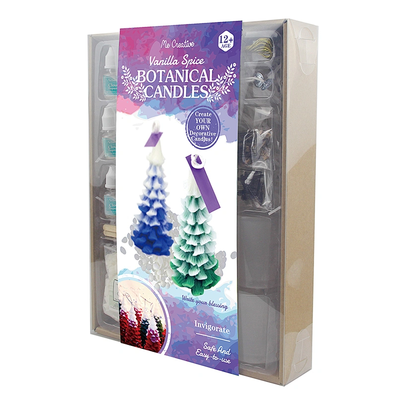 Christmas tree botanical candle