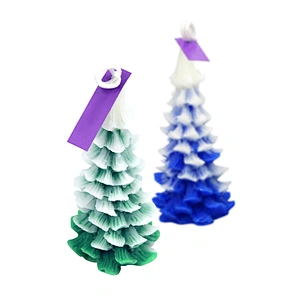 Christmas tree botanical candle