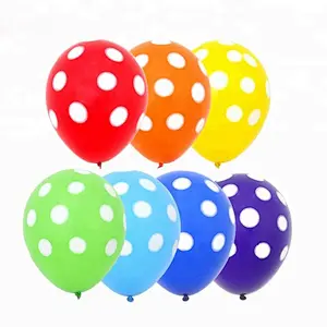 Cheap Big Clear Latex Printing Ballon Party Pink Polka Dot Balloon with Stick