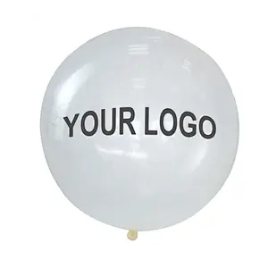 Birthday / Wedding Decoration 12 / 36 inch Latex Balloons White Polka Dotted with Print