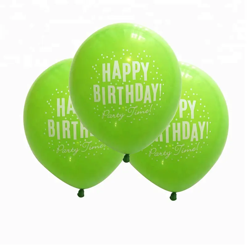 Cheap Promotional Birthday New Year Small Ballon Inflatable Helium Air Biodegradable Latex Metallic Printed Logo Custom Balloons