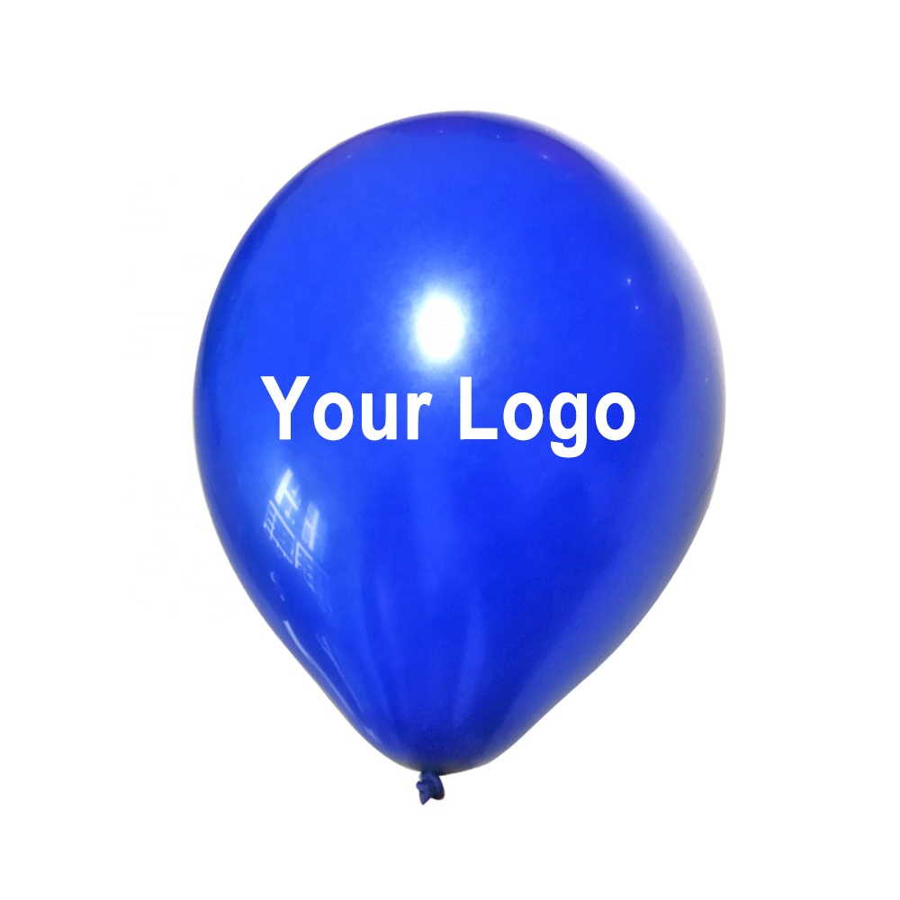 Cheap Inflatable Air Helium Blue Balon Baloon Custom Print Logo Personalized Globos Latex Ballon Balloon with Logo Printed