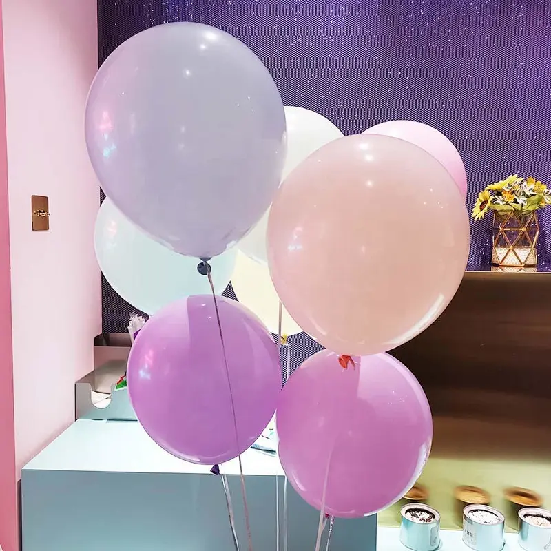 Jumbo 10inch 1.8 grams and 12inch 2.8g Thick Natural Latex Ballon Round Standard Metallic Pearl White Red Party Balloon in Bulk