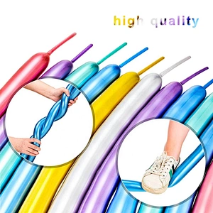 Eco Friendly Toy Large Giant Knitting Shape Diy Twisting Modeling Ballon Rainbow Metallic Twisty Long 270 Chrome Balloon