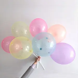 Party 18 24 36 inch Purple Bubble Latex Ballon Ball Helium Transparent Clear Bobo Globos Crystal Balloon