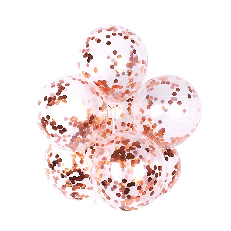 45pcs Pack 12 inch Decoration Globos Ballon Helium Latex Rose Gold Confetti Party Balloon Set