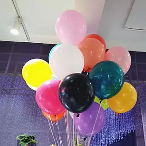 Jumbo 10inch 1.8 grams and 12inch 2.8g Thick Natural Latex Ballon Round Standard Metallic Pearl White Red Party Balloon in Bulk