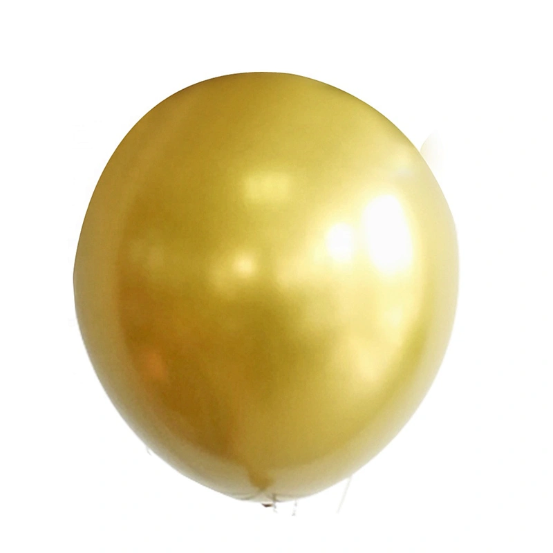 Big Size Kid Theme Party Decoration Balon 3.5 Grams Glossy Metal Pearl Color Globos Metallic Gold Ballon Latex Chrome Balloons