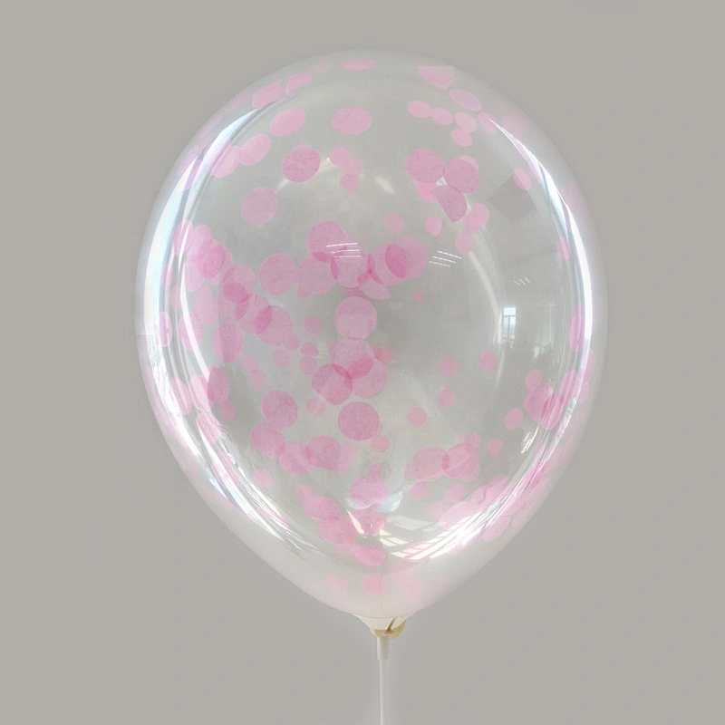 Party Latex 12 18 36 inch Clear Transparent Ballon Globos Pink Blue White Rose Gold Confetti Balloon Set with Tassels