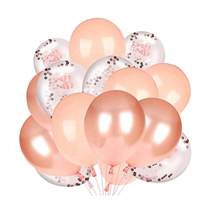 45pcs Pack 12 inch Decoration Globos Ballon Helium Latex Rose Gold Confetti Party Balloon Set