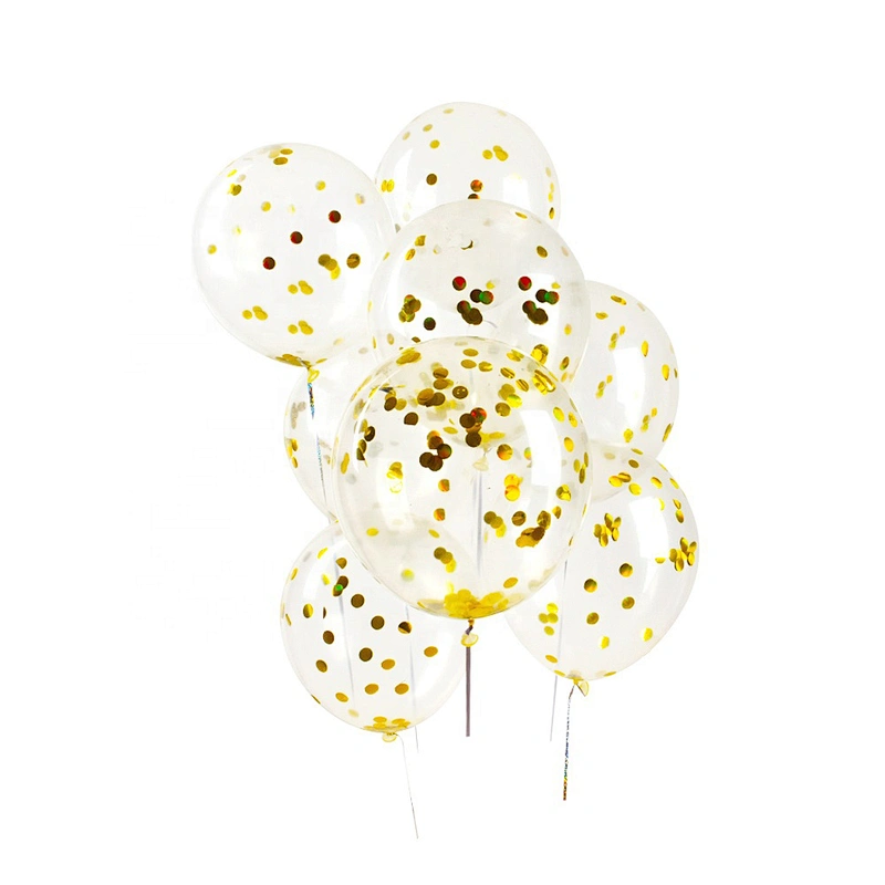 Wholesale 12 inch Balon Happy Hajj Eid Mubarak Ramadan Party Hanging Decorations Ballon Latex Helium Metal Confetti Balloon Ball