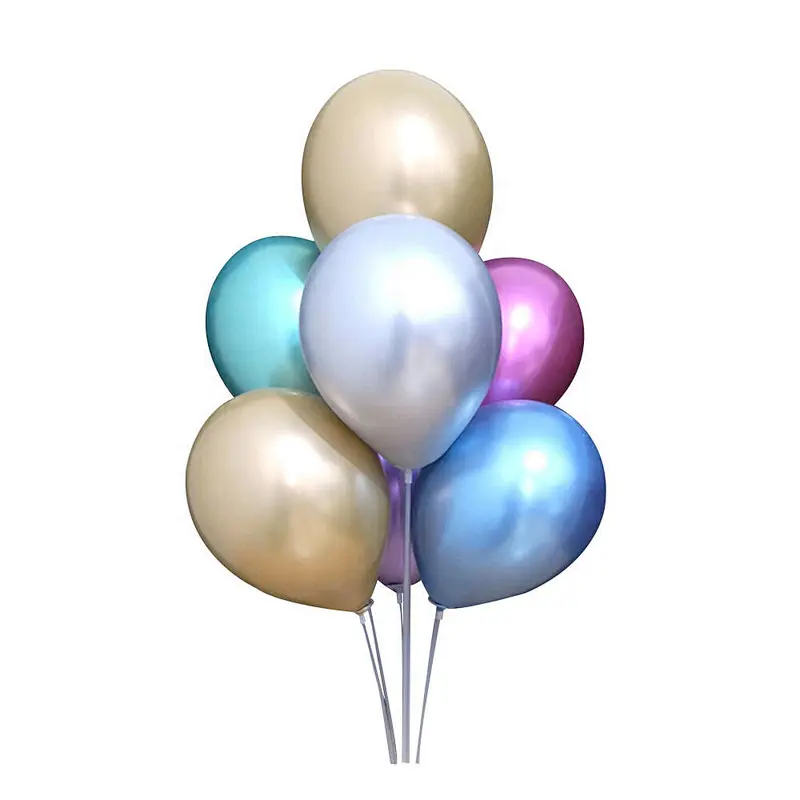 Big Size Large 12 inch Solid Balon Metal rose gold silver red pink Blue and golden color Chrome Latex Ballon Balloon