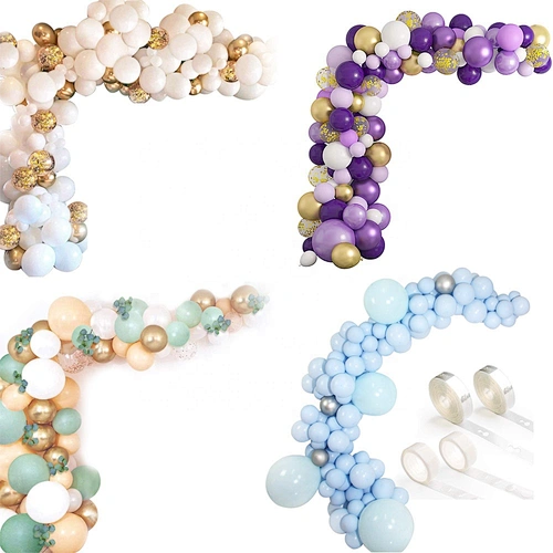 Pink Purple Blue Peach Gold Black White and Grey Latex Baloon Garland Party Decoration Ballon Balloon Arch Kit Set
