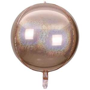 Party Helium Air Round Shape Aluminium Ballon Globos 18 inch Metal Blue Rose Gold Silver 4D Foil Balloon