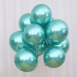 Happy Birthday Party Round Helium Latex Metallic Silver Color 12 inch Balloon Ballon
