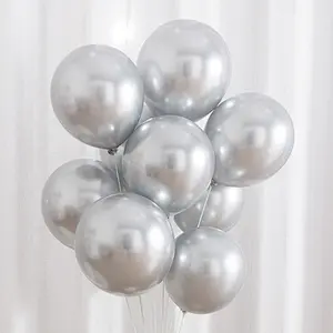 Chinese Factory New Arrival Party Helium Metallic 30 cm Ballons Latex Metalic Metal Pink Rose Gold Balloon Set