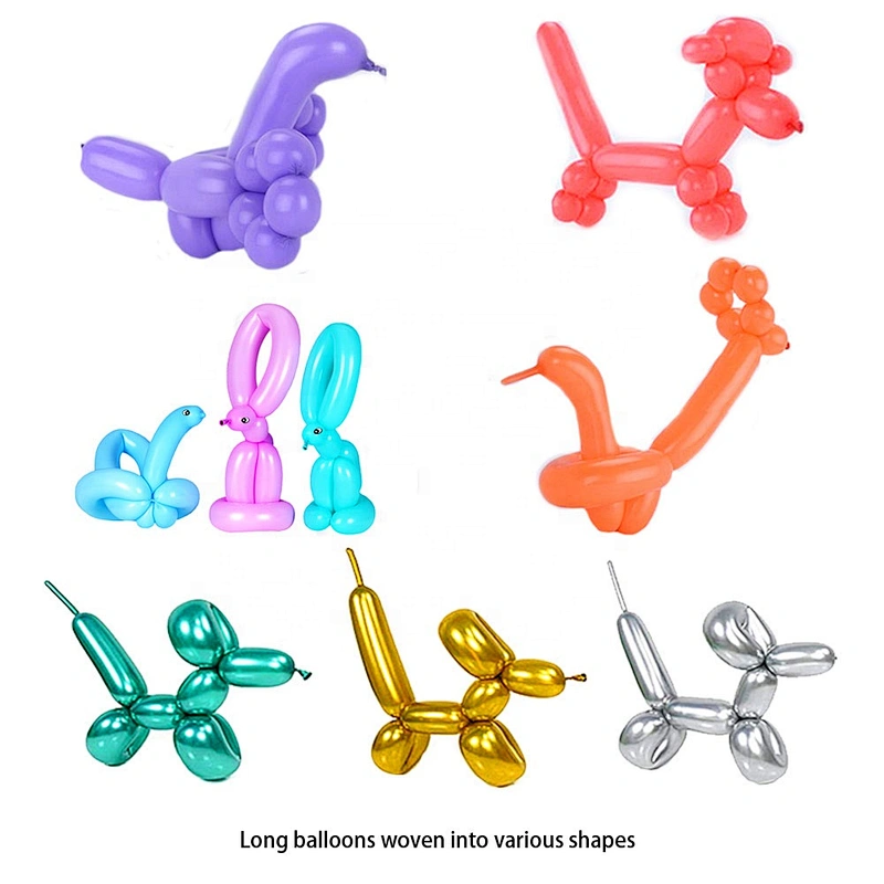 Eco Friendly Toy Large Giant Knitting Shape Diy Twisting Modeling Ballon Rainbow Metallic Twisty Long 270 Chrome Balloon