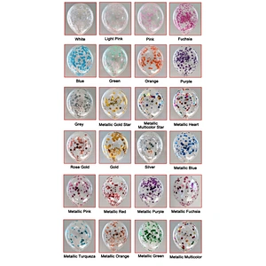 Wholesale Party Latex Clear Globos Set Pink Rose Gold Silver Gold Confetti Balloon Ballon