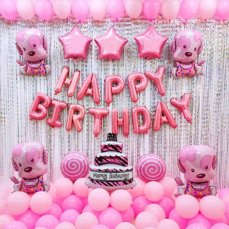 30 Pack 1 Birthday Party Decoration Wall Ballon 5 9 inch 12'' Balloon Round Metallic Rose Gold Balon Bouquet Garland Arch Kit