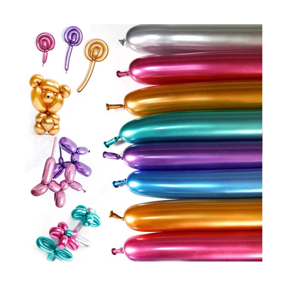 Christmas Toy Woven Balloon 26 cm 260 Animal Twist Latex Metallic Chrome Globos Changeable Modelling Modeling Ballon Kit