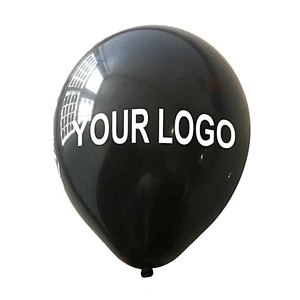 Large Black Latex Helium Balloons Ballon with Custom Logo Branded Printed