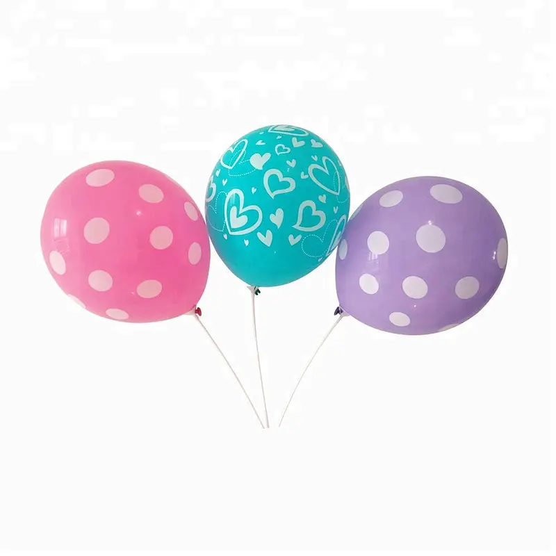 Cheap Promotional Birthday New Year Small Ballon Inflatable Helium Air Biodegradable Latex Metallic Printed Logo Custom Balloons