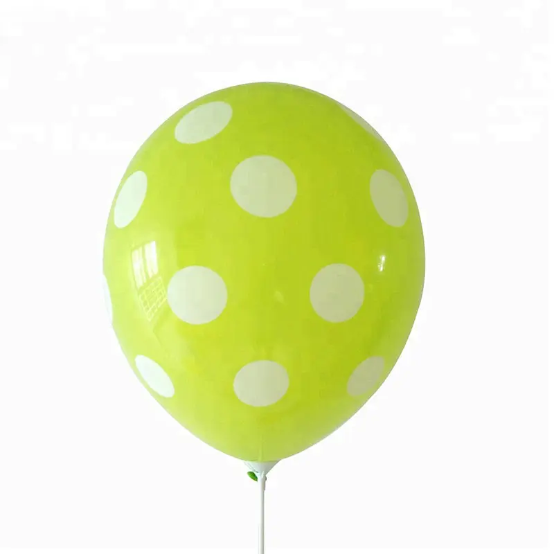 12 Inch Polka Spots Helium Small Round Shaped Latex Balloon