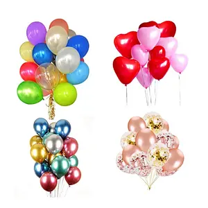 Giant Party Hanging Decoration 12inch 3.2g Rose Gold Metallic Latex Balloon