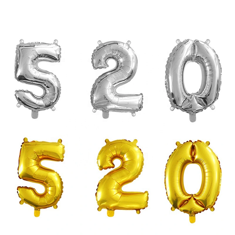 Cheap Advertising Big 16 inch 18 inch Helium Foil Mylar Number Party Balloon