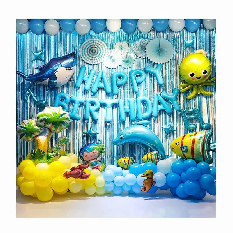 Party Decoration Helium Metallic Gold Happy Birthday Letter Foil Ballon Set