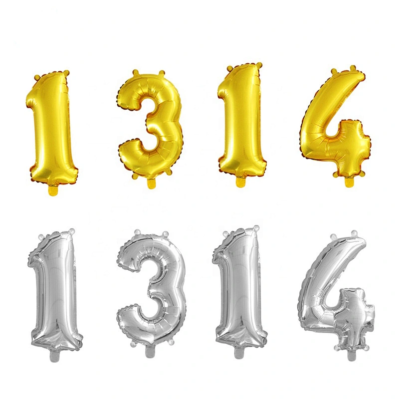 Cheap Advertising Big 16 inch 18 inch Helium Foil Mylar Number Party Balloon
