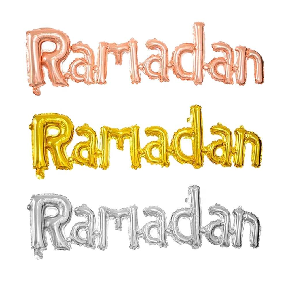 Wholesale Party Supplies Decoration Happy Ramadan EID Mubarak Foil Ballons Balloons Banner Set