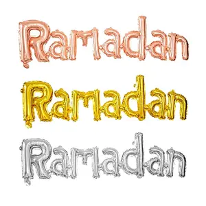 Wholesale Party Supplies Decoration Happy Ramadan EID Mubarak Foil Ballons Balloons Banner Set