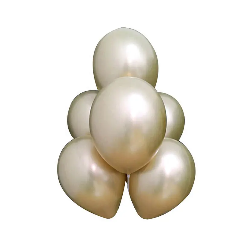 Big Size Large 12 inch Solid Balon Metal rose gold silver red pink Blue and golden color Chrome Latex Ballon Balloon
