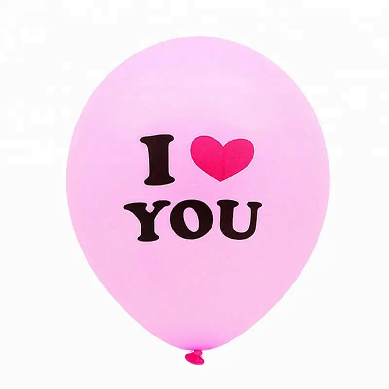 Helium Printed Heart / Will You Marry Me / Just Married / Mr and Mrs / I Love You Latex Ballon Balloon for Wedding Decoration