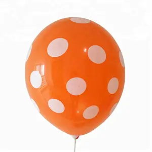 Latex Clear Pink Ballon Printed White Polka Dots Balloons