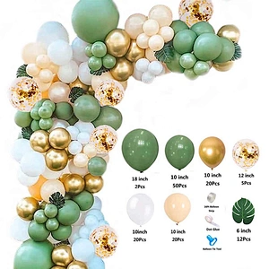 Supplier Sale Large Magic Flower Easy Diy Latex Metal Silver Gold Black Navy Blue and White Pastel Arch Balloon Kit for Wedding