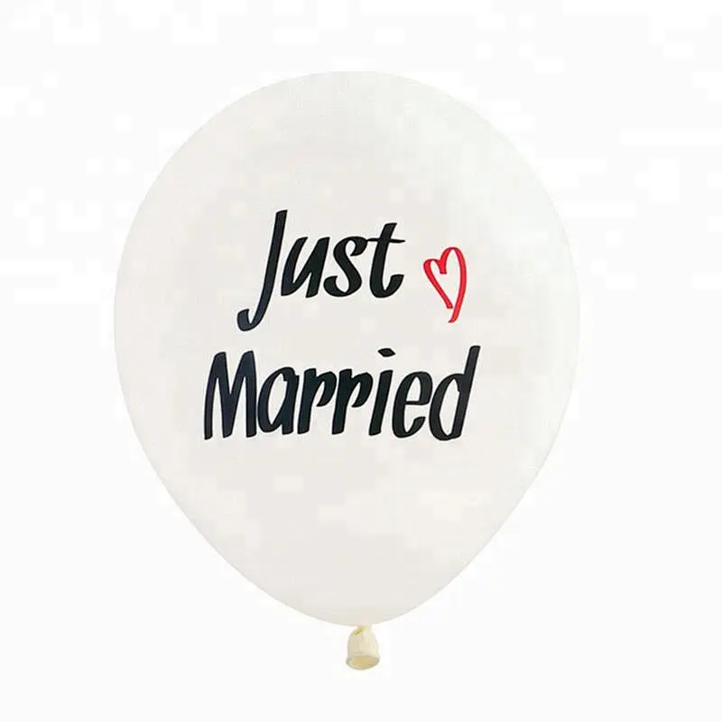Helium Printed Heart / Will You Marry Me / Just Married / Mr and Mrs / I Love You Latex Ballon Balloon for Wedding Decoration