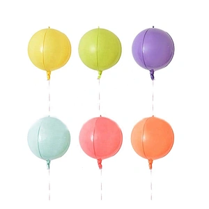 Party Helium Air Round Shape Aluminium Ballon Globos 18 inch Metal Blue Rose Gold Silver 4D Foil Balloon