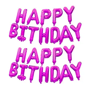 Air Helium Happy Birthday Letter Party Decoration Foil Balloon Banner Set