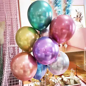Jumbo 10inch 1.8 grams and 12inch 2.8g Thick Natural Latex Ballon Round Standard Metallic Pearl White Red Party Balloon in Bulk