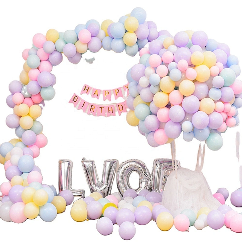Supplier Sale Large Magic Flower Easy Diy Latex Metal Silver Gold Black Navy Blue and White Pastel Arch Balloon Kit for Wedding