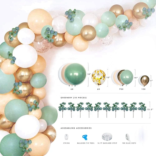 Custom Hanging Ballon Arch Kit Happy Wedding Birthday Christmas Party Decoration Air Baloon Balloon Garland Set