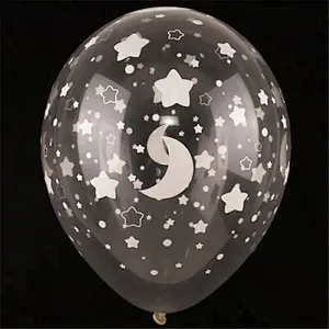 Custom Made Round 12 18 36 inch Helium Printed Ballon Pink Happy Birthday Number Printing Latex Clear Transparent Balloons