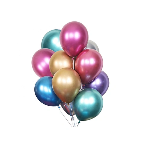 Big Size Large 12 inch Solid Balon Metal rose gold silver red pink Blue and golden color Chrome Latex Ballon Balloon