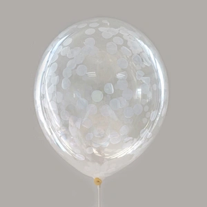 Party Latex 12 18 36 inch Clear Transparent Ballon Globos Pink Blue White Rose Gold Confetti Balloon Set with Tassels